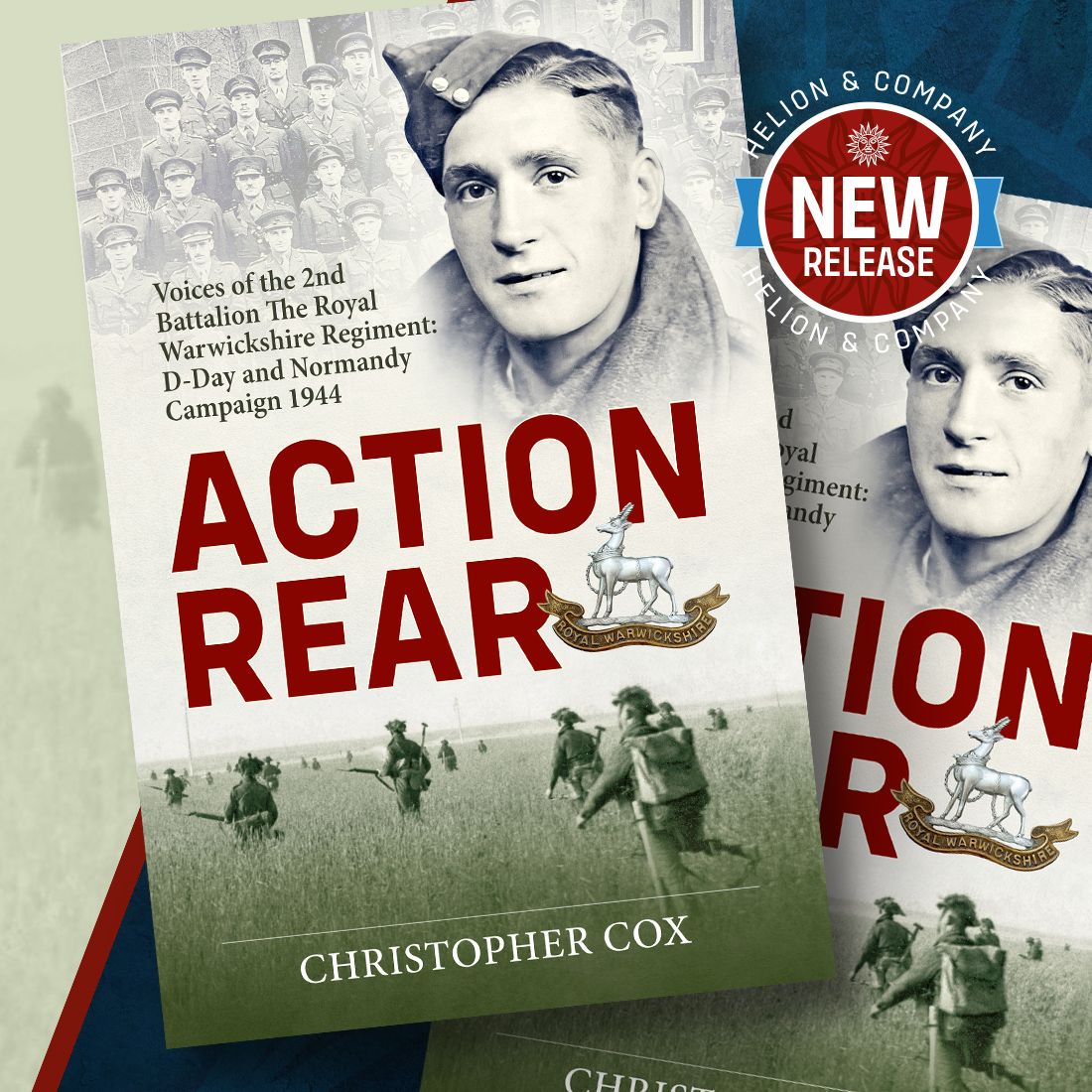 #newrelease 
Action Rear: Voices of the 2nd Battalion The Royal Warwickshire Regiment: D-Day and Normandy Campaign 1944 is now available!

✨ Save £5 off RRP until Tuesday 12th August — no code needed! ✨

 🛒Buy it here: helion.co.uk/military-histo…