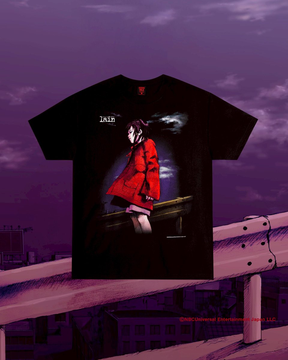 トップス lain GEEKS RULE SILKSCREEN PRINTING 04 serial experiments lain × GEEKS RULE 12 SILKSCREEN PRINTING