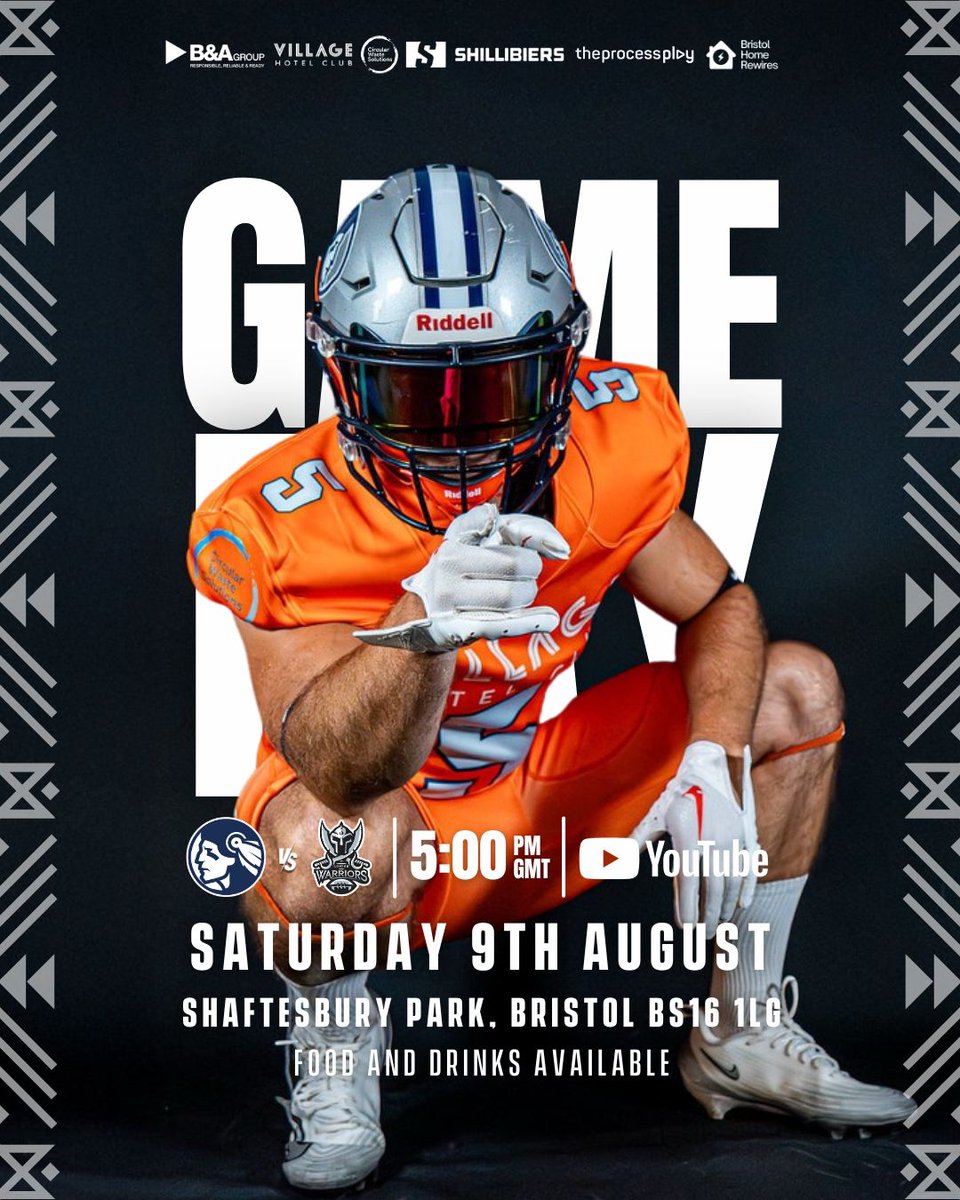 BristolAztecs's tweet image. Game 10

This Saturday is the last chance to watch your Bristol Aztecs at home in 2025 as we take on the London Warriors in our regular season finale. 
Kickoff is 5 pm, and tickets are available for £5 (free for u12s) on the gate with both cash and card accepted.