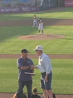 Gentle_Response's tweet photo. At last week's @wmwhitecaps ballgame I was recognized as a hometown #hero and honored for my service to country and community! #Army #veteran https://t.co/RUWFPO57Ic