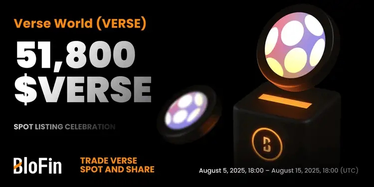 BloFin Exchange (@blofin_official) on Twitter photo Celebrate the launch of <a href="/VerseWorld/">Verse World</a> on BloFin Spot & trade to share in 51,800 $VERSE rewards 🔥
Claim your 20 USDT Futures bonus:
🔸 Follow <a href="/BloFin_Official/">BloFin Exchange</a>, <a href="/VerseWorld/">Verse World</a>
🔸 Like, RT, @ 3 friends
🔸 Paste the link + BloFin UID: t.me/BloFin_Official
🗓️ Ends on August 15
👉 Celebrate the launch of <a href="/VerseWorld/">Verse World</a> on BloFin Spot & trade to share in 51,800 $VERSE rewards 🔥
Claim your 20 USDT Futures bonus:
🔸 Follow <a href="/BloFin_Official/">BloFin Exchange</a>, <a href="/VerseWorld/">Verse World</a>
🔸 Like, RT, @ 3 friends
🔸 Paste the link + BloFin UID: t.me/BloFin_Official
🗓️ Ends on August 15
👉