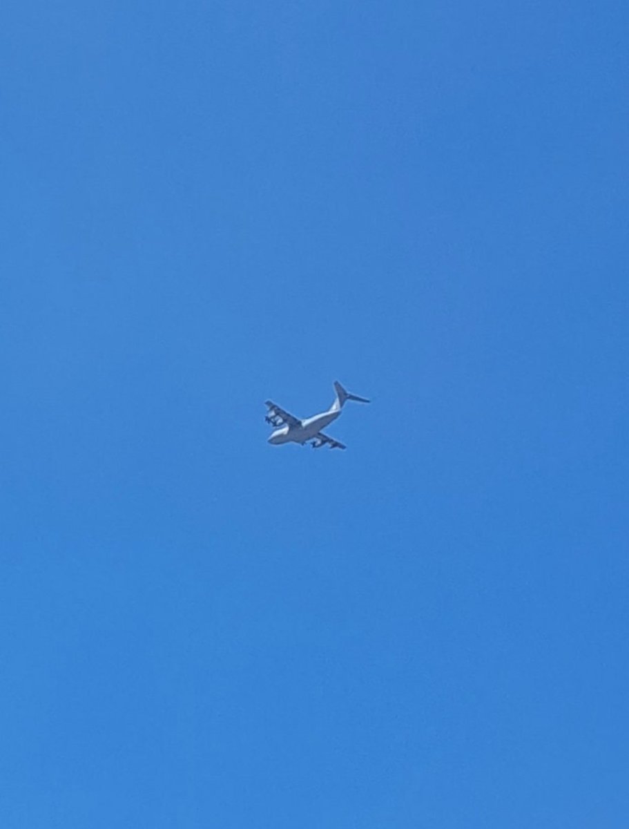 How hilarious!
Is this tiny plane supposed to feed 2 million starving people?
This is an actual photo of an airdrop over Gaza — what a joke!