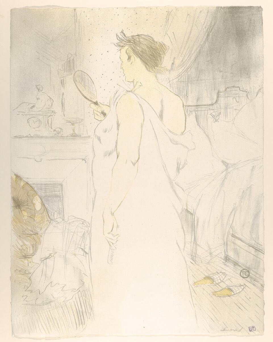 Looking in a Mirror, from the series Elles #artbots #lautrec