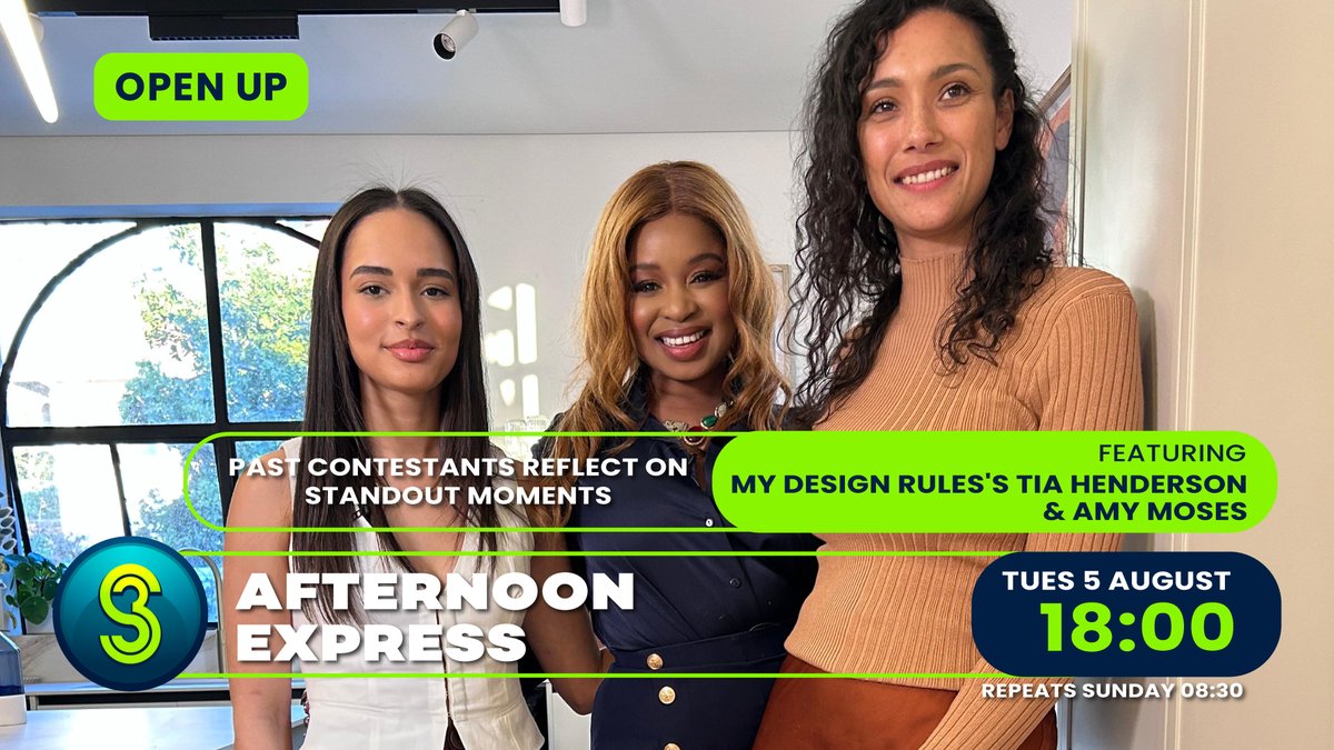 From fabric swatches to big dreams ✨ Amy &amp; Tia spill on how #MyDesignRules changed the game—and their careers. Catch them on #AfternoonExpress Tonight at 6PM on S3 📺