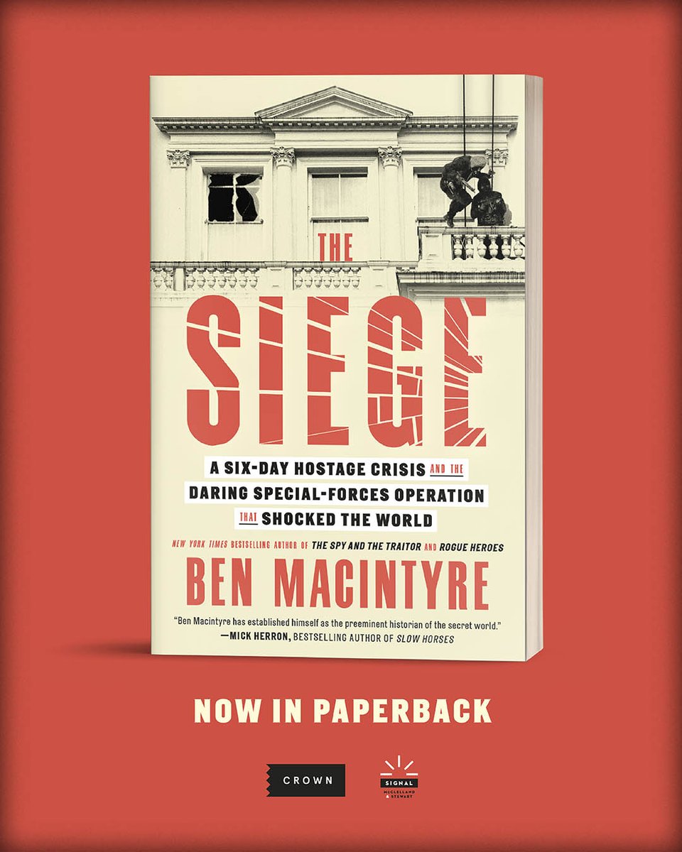 BenMacintyre1's tweet photo. U.S. &amp; Canada, I’m delighted to share that my latest book THE SIEGE is officially out now in paperback. 

Available everywhere books are sold. https://t.co/lfRbGkLRkK https://t.co/JZ0MbgndHE