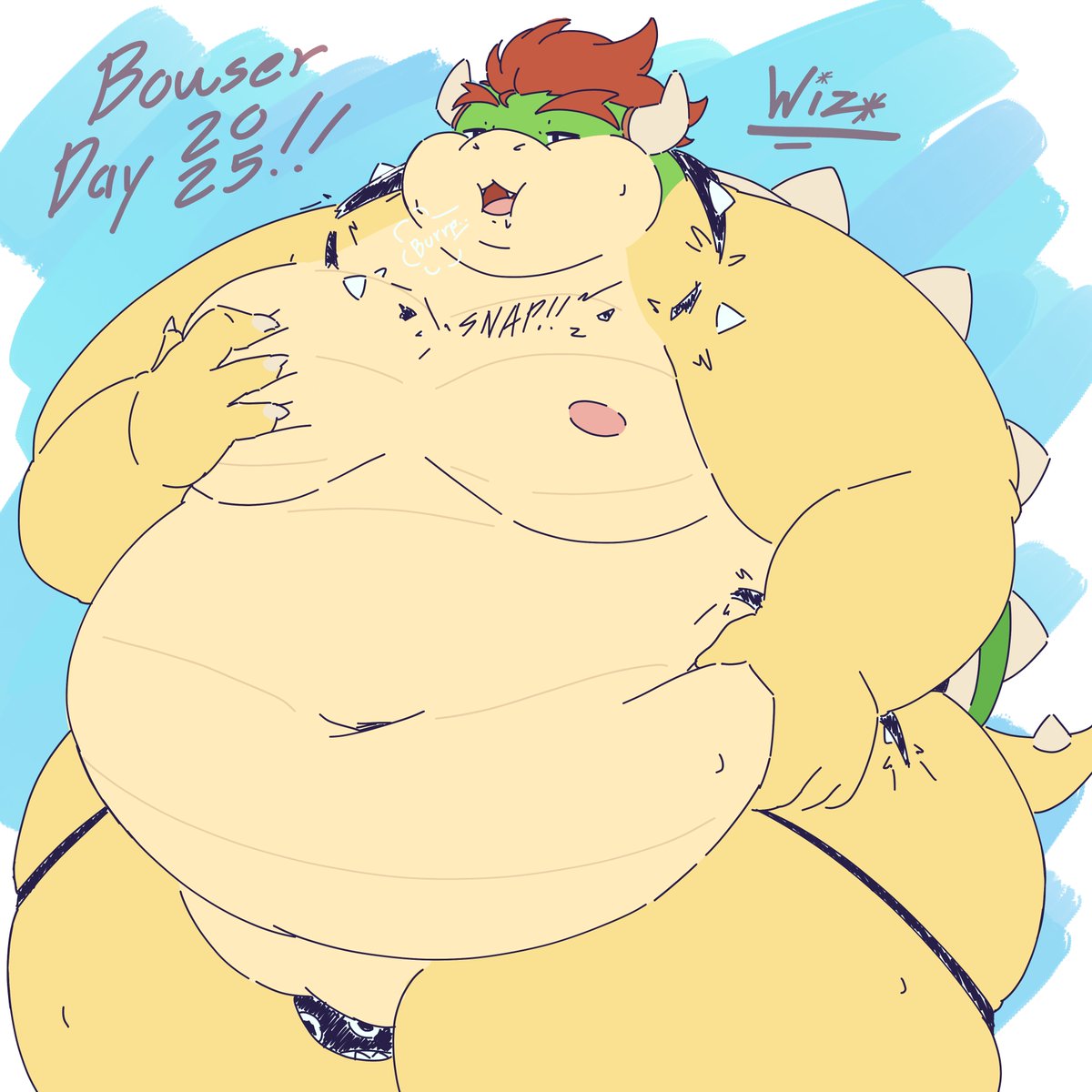 WizTheFatWizard's tweet photo. And for that and also in celebration of Bowser day (#BowserNight for nsfw) I finally managed to doodle something for the day on time!! https://t.co/A4IaFv5Nva