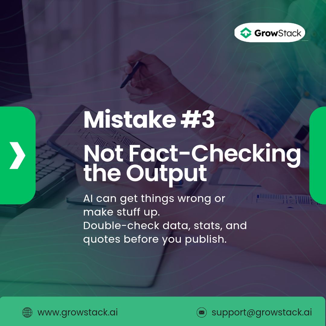 GrowStack AI (@growstackai) on Twitter photo Letting AI run wild with your content?
These 3 small mistakes can ruin the vibe, message, or even your credibility.
Swipe to make sure you're not falling for them.
growstack.ai 📩 support@growstack.ai #ContentTips #AIMistakes #GrowWithAI #SmartContent #CreatorWorkflow Letting AI run wild with your content?
These 3 small mistakes can ruin the vibe, message, or even your credibility.
Swipe to make sure you're not falling for them.
growstack.ai 📩 support@growstack.ai #ContentTips #AIMistakes #GrowWithAI #SmartContent #CreatorWorkflow