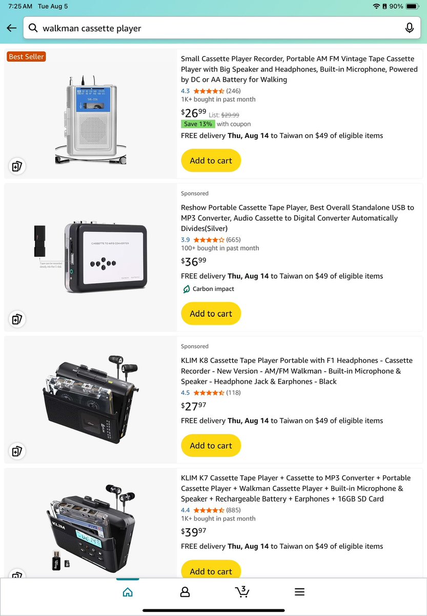 I did not realize cassette walkmans were still a thing.