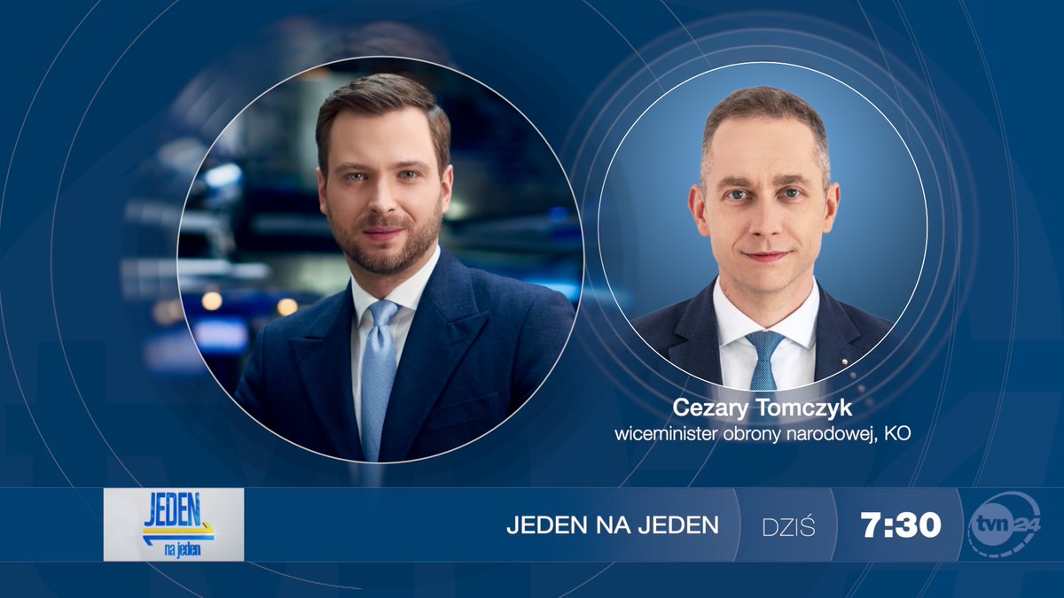 tvn24 (@tvn24) on Twitter photo Zapraszamy o 7:30 na #JedenNaJeden! Gościem <a href="/RadomirWit/">Radomir Wit</a> będzie <a href="/CTomczyk/">Cezary Tomczyk</a>.
📺 Oglądaj w <a href="/tvn24/">tvn24</a> i <a href="/tvn24plus/">TVN24+</a>: tvn24.pl/plus/na-zywo/t… Zapraszamy o 7:30 na #JedenNaJeden! Gościem <a href="/RadomirWit/">Radomir Wit</a> będzie <a href="/CTomczyk/">Cezary Tomczyk</a>.
📺 Oglądaj w <a href="/tvn24/">tvn24</a> i <a href="/tvn24plus/">TVN24+</a>: tvn24.pl/plus/na-zywo/t…