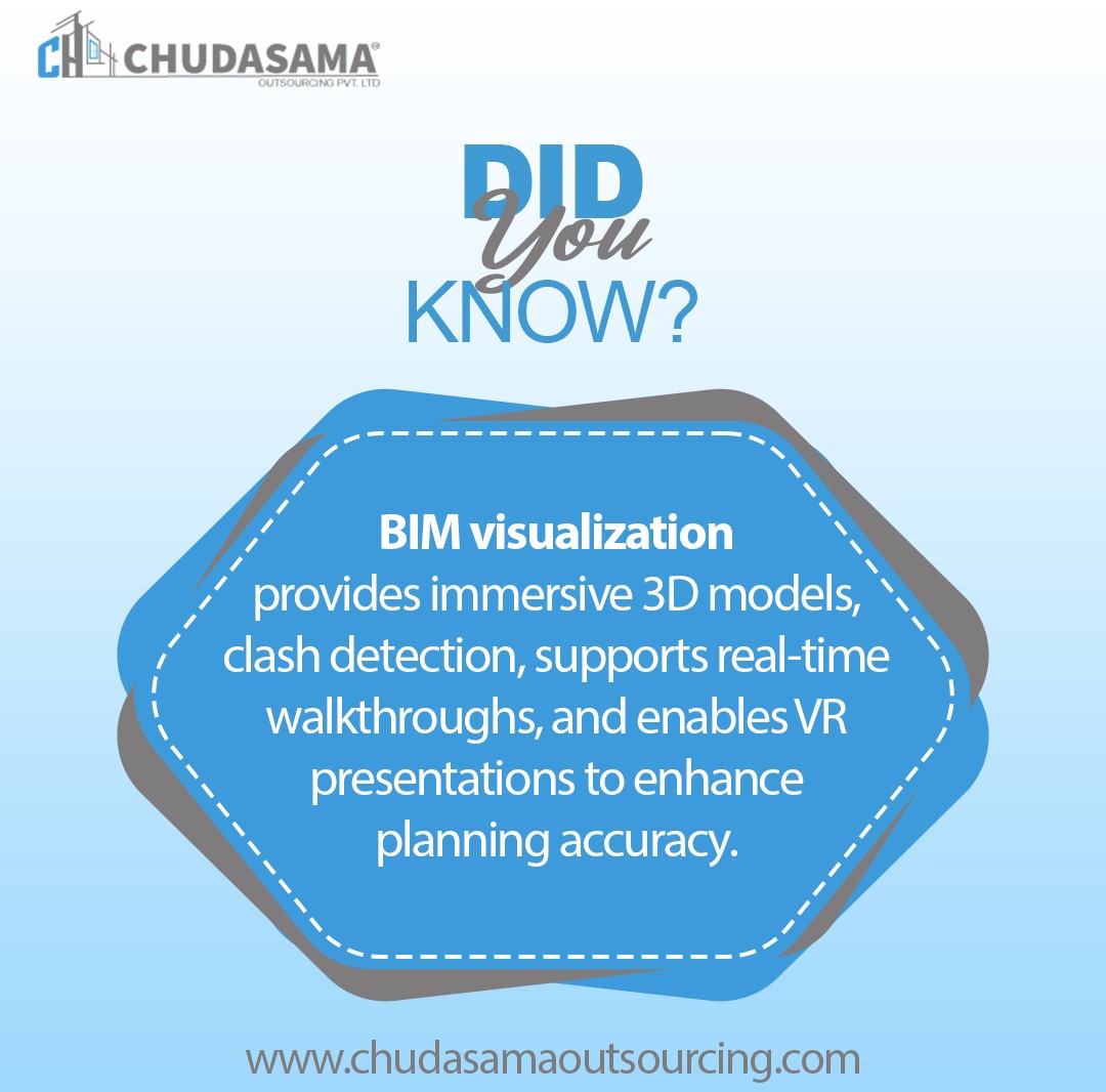 chcadd's tweet image. BIM visualization delivers immersive 3D models, facilitates clash detection, supports real-time walkthroughs, and enables VR presentations, all of which improve planning accuracy.
#3dmodeling #bimvisualization #clashdetection #bimservices #architecture #chudasamaoutsourcing