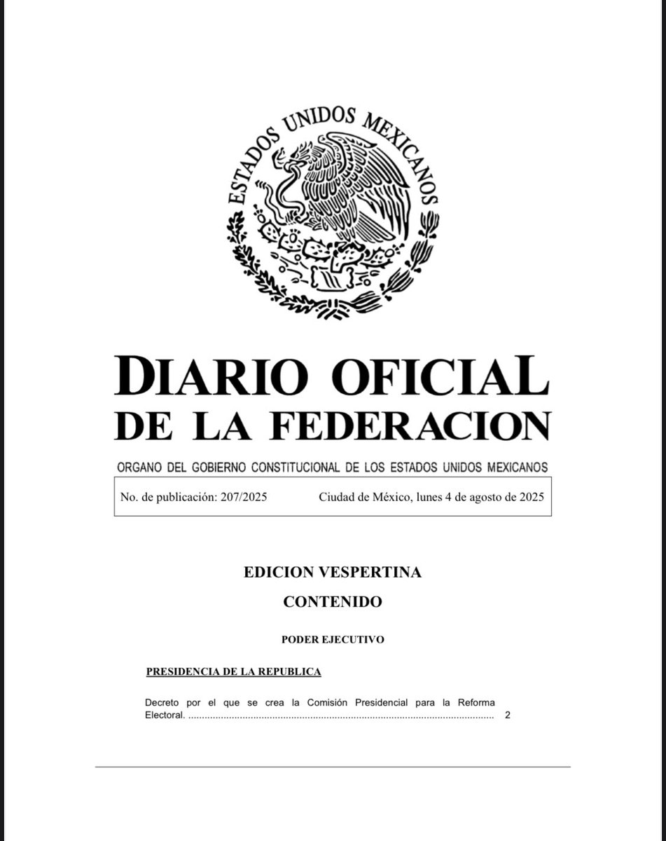 Ernestina Godoy Ramos (@ernestinagodoy_) on Twitter photo Les comento que fui designada por la Presidenta <a href="/Claudiashein/">Claudia Sheinbaum Pardo</a>, como unas de las personas integrantes de la Comisión Presidencial para la Reforma Electoral, cuyo decreto de creación se publicó el día de hoy en el <a href="/DOF_SEGOB/">Diario Oficial DOF</a>.
Me emociona acercarme a esa tarea, no solo para Les comento que fui designada por la Presidenta <a href="/Claudiashein/">Claudia Sheinbaum Pardo</a>, como unas de las personas integrantes de la Comisión Presidencial para la Reforma Electoral, cuyo decreto de creación se publicó el día de hoy en el <a href="/DOF_SEGOB/">Diario Oficial DOF</a>.
Me emociona acercarme a esa tarea, no solo para