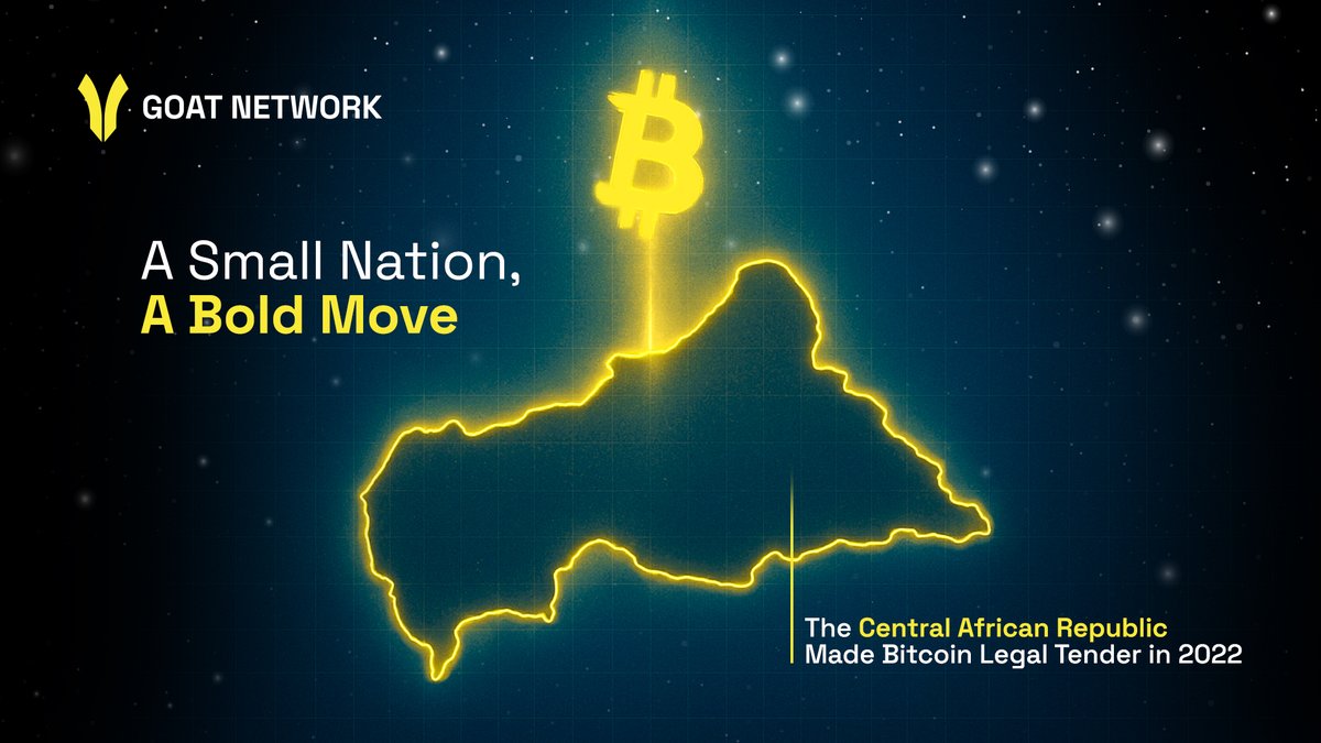 For decades, CFA franc ruled over parts of Africa.
A colonial currency, externally controlled. Stable on paper, costly in sovereignty.

But in 2022, something shifted.
The Central African Republic made #Bitcoin legal tender.
Suddenly, a small nation challenged the monetary legacy