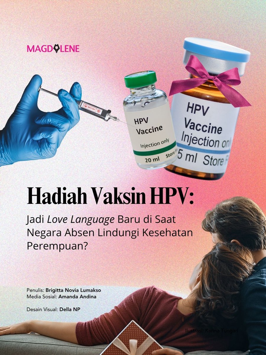 Ngasih pasangan layanan vaksin HPV jadi the new love language?

Tapi, di balik romantisnya hadiah vaksin HPV, kenapa kita perlu tetap kritis soal kehadiran negara di layanan kespro?