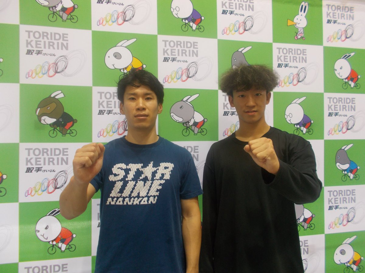 【取手競輪場】チャレンジ決勝は南関勢が３車結束。先頭は千葉の新人・水澤秀哉（右）で番手は同県の山本天平（左）の並びだ。水澤は準決２着で特別昇班を逃したが「切り替えます。３連続Ｖを」。山本「初Ｖは欲しいが今開催の前に水澤君と練習したけど強かった」。