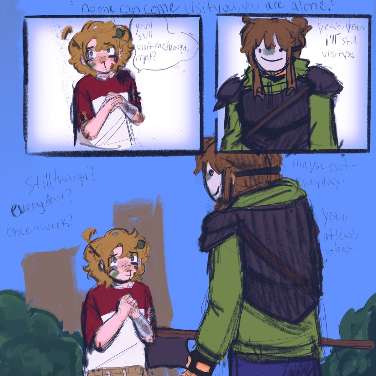 abuse exile inury 

ill still visit you. #ctommyfanart #dsmpfanart #cdiscduofanart