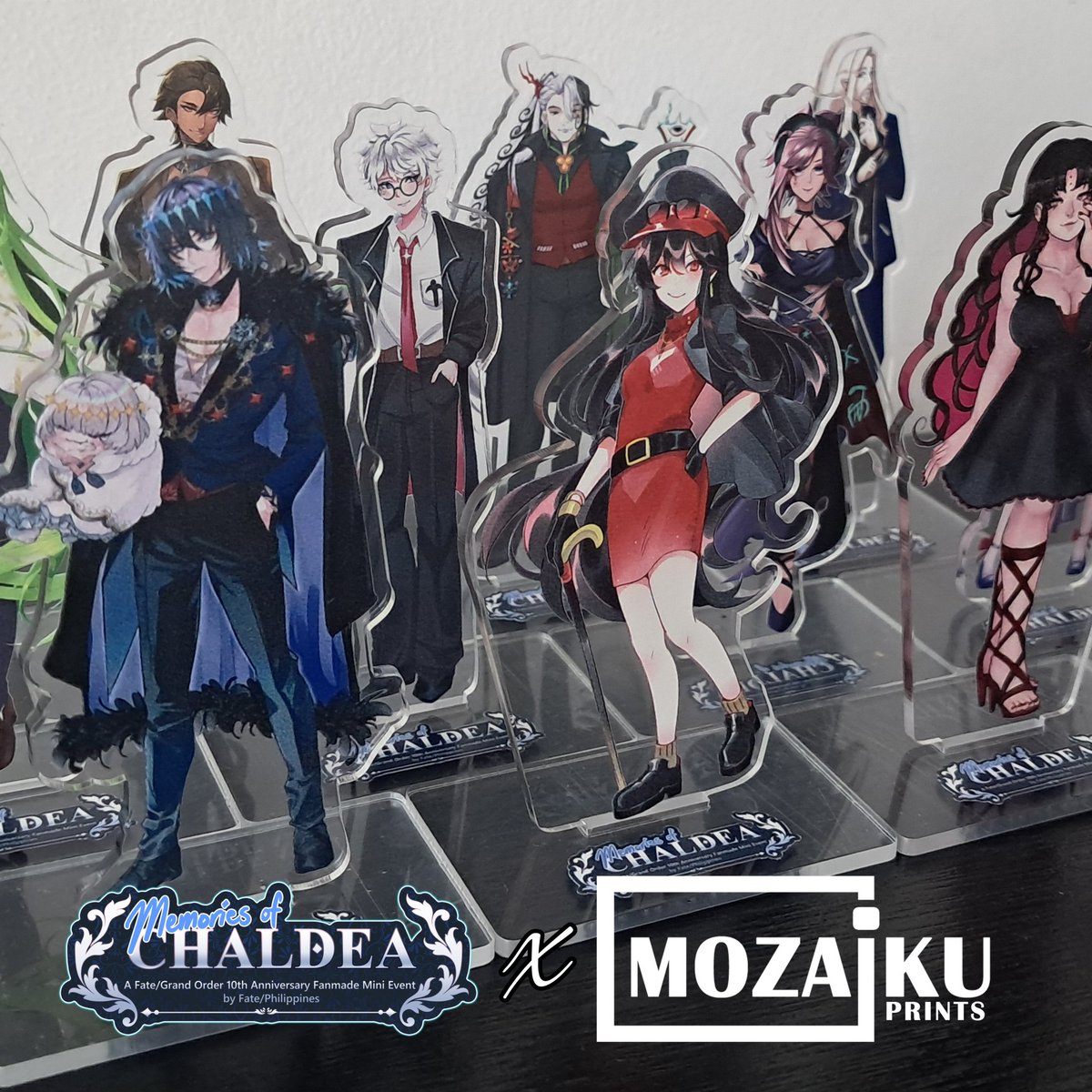 [Merch Reveal]

Thanks to our Merch Sponsor <a href="/Mozaiku_Prints/">Mozaiku Prints ✨</a> for bringing our lovely artists' works into exquisite tangible items for you to bring home from the event!

Left are the charms that are given random for each guest || The right are acrylic standee table toppers!

#FPH