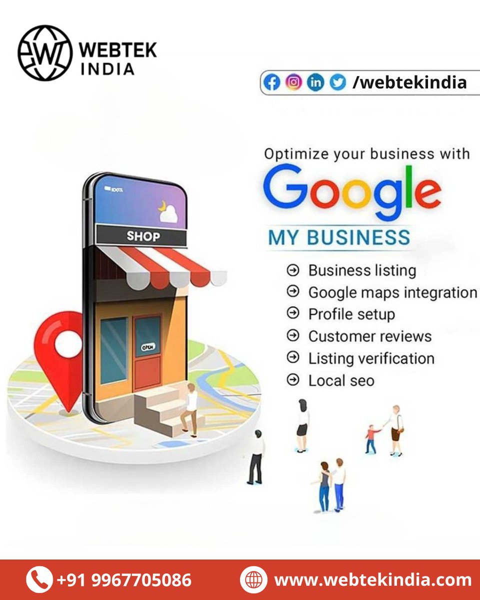 WebtekIndia's tweet photo. 🚀 Optimize your business visibility with Google My Business!
Let Webtek India help you attract more local customers, manage your online presence, and boost your credibility — all in one place. 💼✨

📍 Be found.
📊 Be trusted.
📈 Be chosen.

Get started with Webtek India today! https://t.co/KoLS0cMM8j