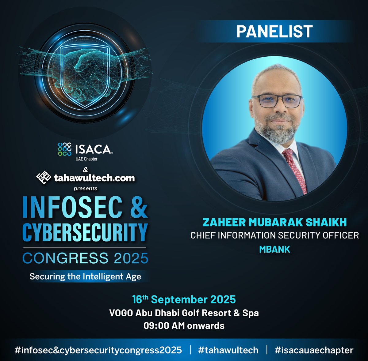 tahawultech.com (@tahawultech) on Twitter photo ISACA UAE and tahawultech can announce that Zaheer Mubarak Shaikh from <a href="/almaryahbank/">Al Maryah Community Bank</a> will be a panelist at the Infosec & Cybersecurity Congress 2025 in Abu Dhabi.
tahawultech.com/infosec-cybersā¦
#infosecandcybersecuritycongress2025 #tahawultech #isacauaechapter #MBANK <a href="/ISACANews/">ISACA Global</a> ISACA UAE and tahawultech can announce that Zaheer Mubarak Shaikh from <a href="/almaryahbank/">Al Maryah Community Bank</a> will be a panelist at the Infosec & Cybersecurity Congress 2025 in Abu Dhabi.
tahawultech.com/infosec-cybersā¦
#infosecandcybersecuritycongress2025 #tahawultech #isacauaechapter #MBANK <a href="/ISACANews/">ISACA Global</a>