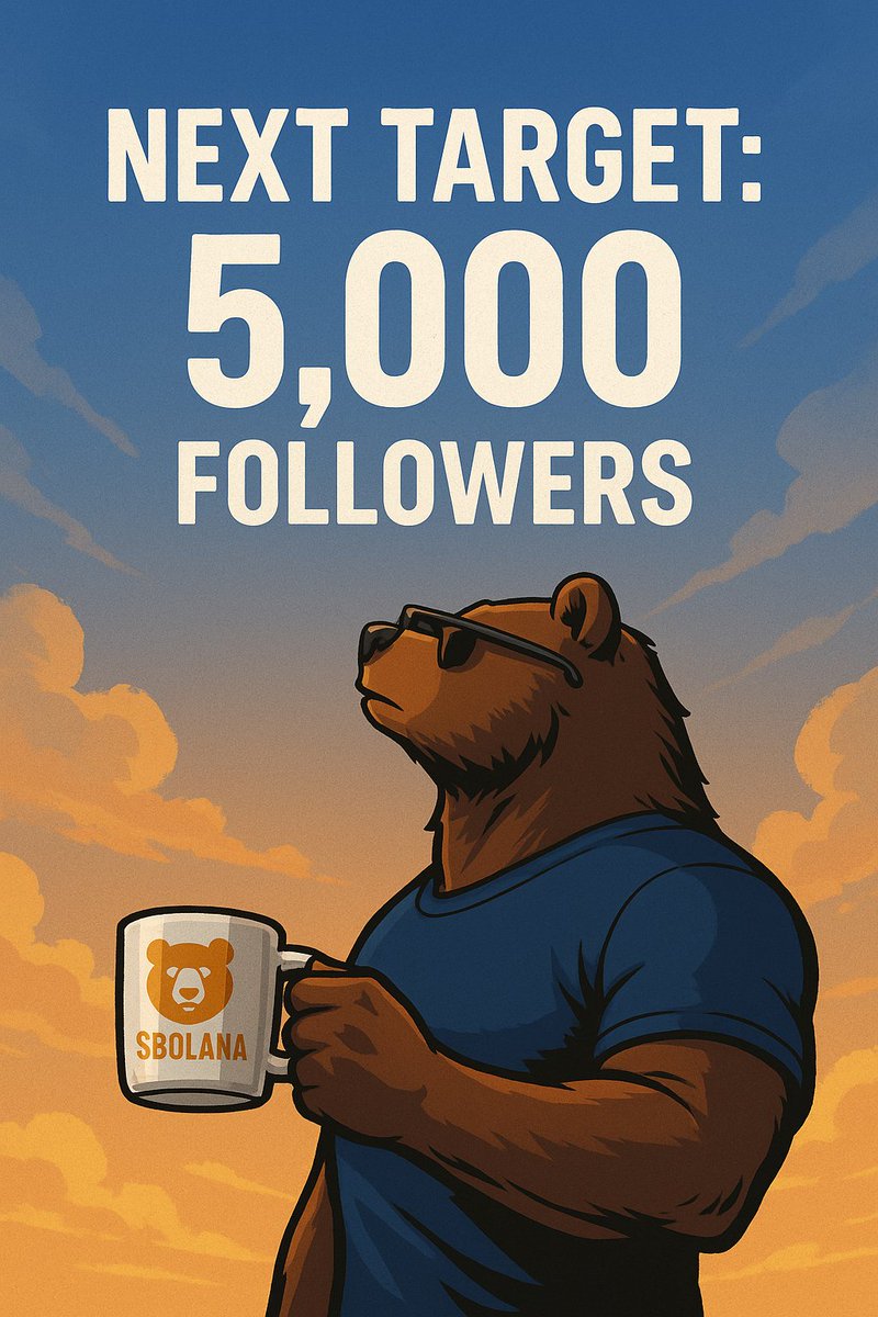 Bolana Token Official (@bolanatoken) on Twitter photo ๐ฅ Next Target: 5,000 followers
The $BOLANA bear is on a mission ๐ป๐จ
๐ If you believe in the vision:
โ
Like
โ
RT
โ
Tag your crypto bros
โ
Follow <a href="/BolanaToken/">Bolana Token Official</a>
Weโre climbing together โ all the way to the top.
#BolanaArmy, letโs make it happen! ๐ฅ
#BOLANA #CryptoTrading ๐ฅ Next Target: 5,000 followers
The $BOLANA bear is on a mission ๐ป๐จ
๐ If you believe in the vision:
โ
Like
โ
RT
โ
Tag your crypto bros
โ
Follow <a href="/BolanaToken/">Bolana Token Official</a>
Weโre climbing together โ all the way to the top.
#BolanaArmy, letโs make it happen! ๐ฅ
#BOLANA #CryptoTrading