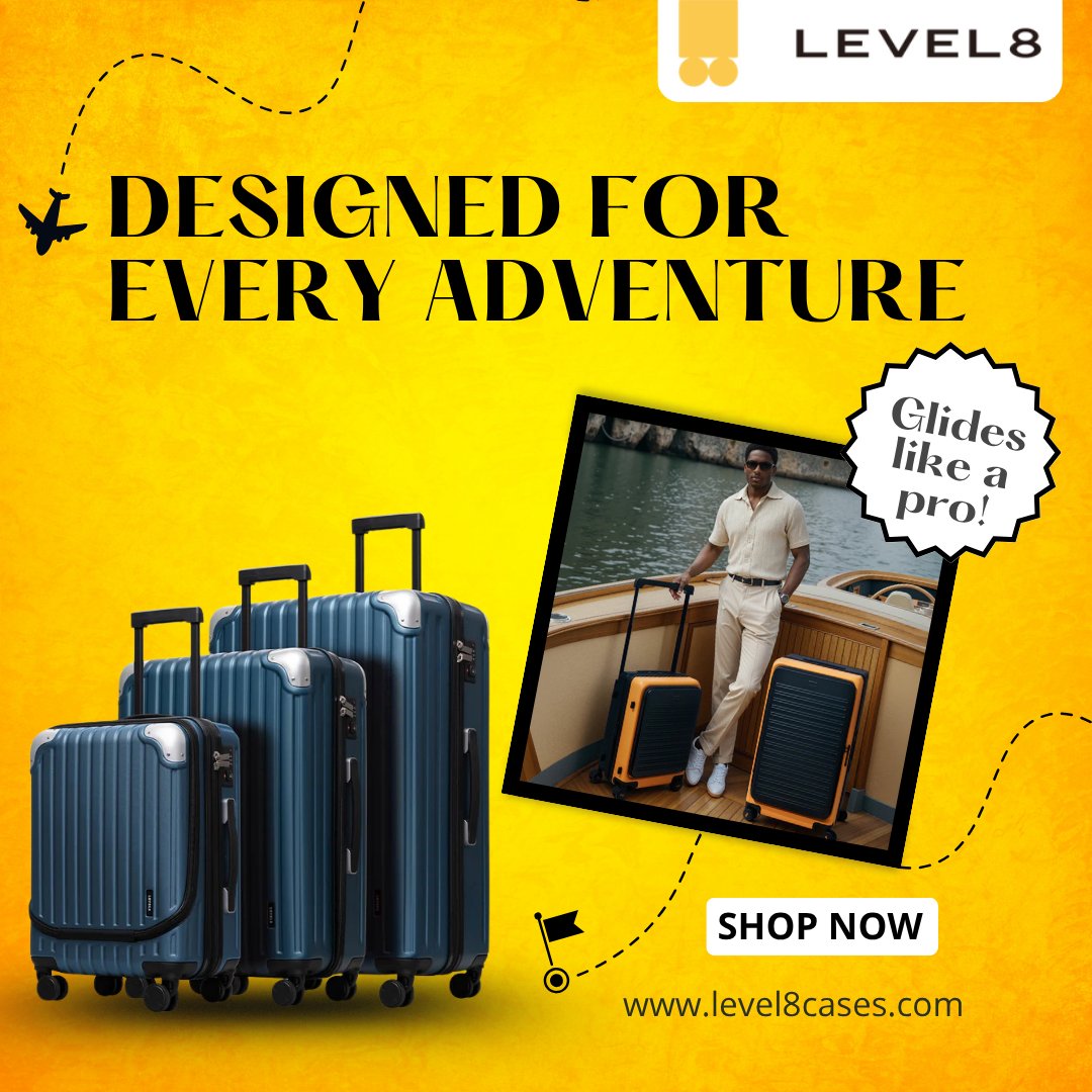 “Designed for Every Adventure”

Upgrade to the Level8 luggage set—perfect for those who travel often or with family.

Save when you buy the set bundle—shop now at Level8Cases.com.

#TravelSet #FamilyTravel #DurableDesign #LuggageSet #TravelSmart