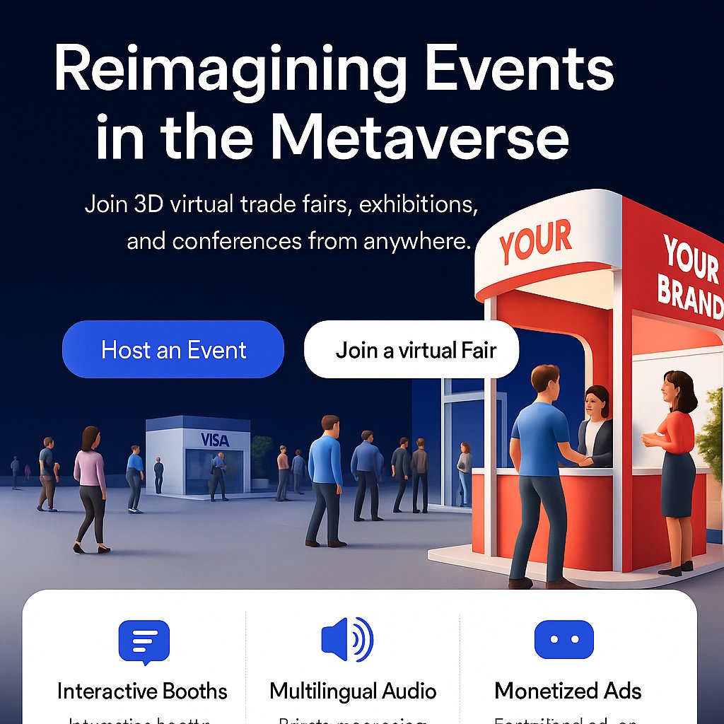 The future of global events is here. Boothify is reimagining events in the Metaverse, allowing you to join 3D virtual trade fairs, exhibitions, and conferences from anywhere — just like being there in person.

🎥 See Boothify in action: youtu.be/mkqUSFdhTKI