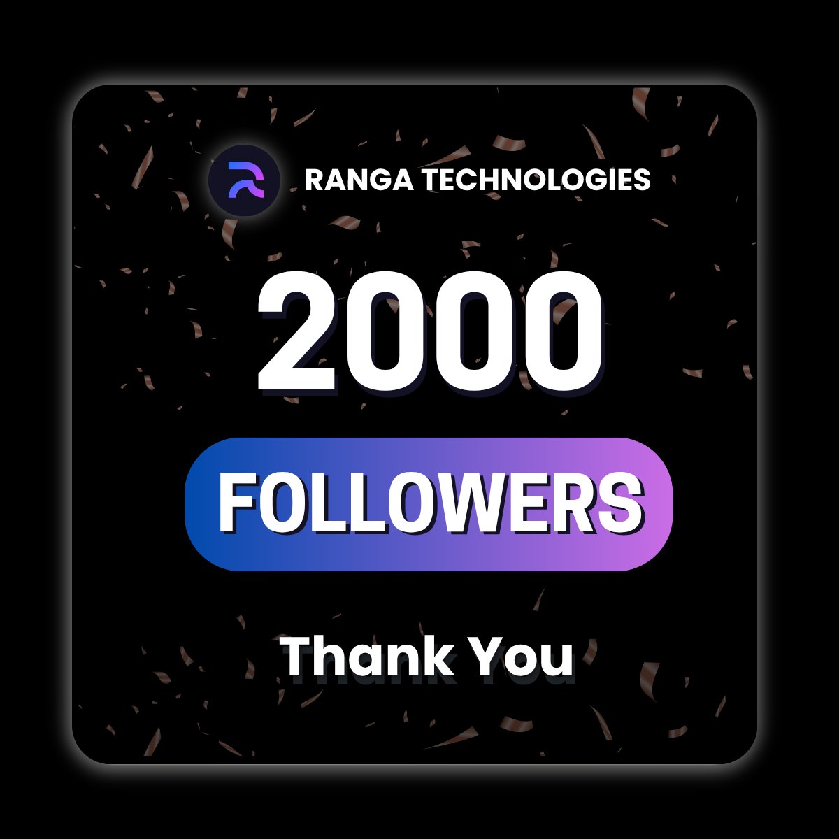 rangatechnology's tweet image. 🚀 Milestone Unlocked: 2,000 Followers!
We’re thrilled to announce that Ranga Technologies has crossed 2,000 followers here on LinkedIn!
Let’s shape the future, one line of code at a time.
Check this out: linkedin.com/company/rangat…
#RangaTechnologies #ThankYou #TechCommunity
