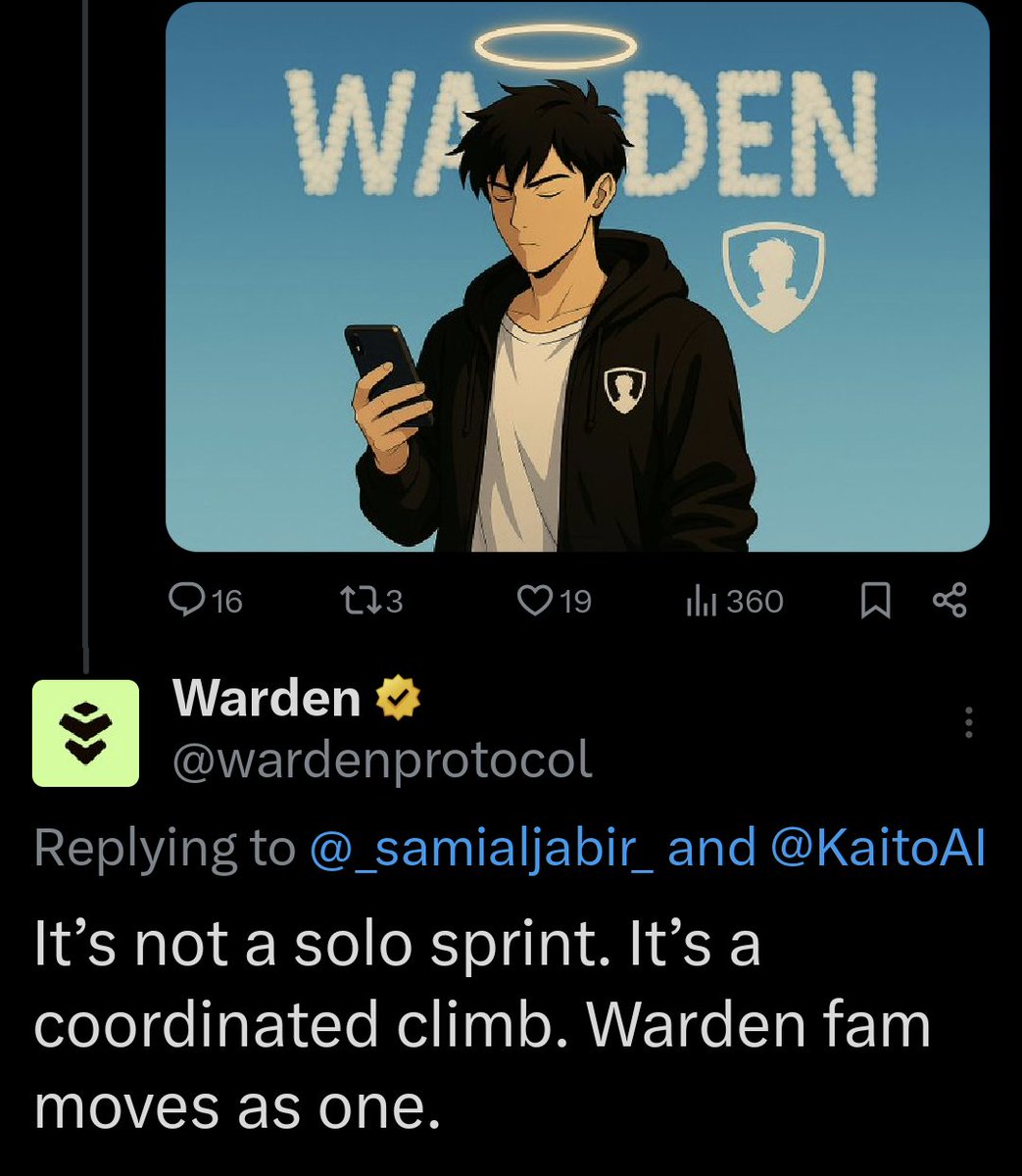 Still can't believe that <a href="/wardenprotocol/">Warden</a> replied to my tweet! 😱

This isn’t just hype — it shows Warden actually sees and supports small accounts.

Keep sharing value, keep showing up. Warden’s watching — and real ones will get rewarded.