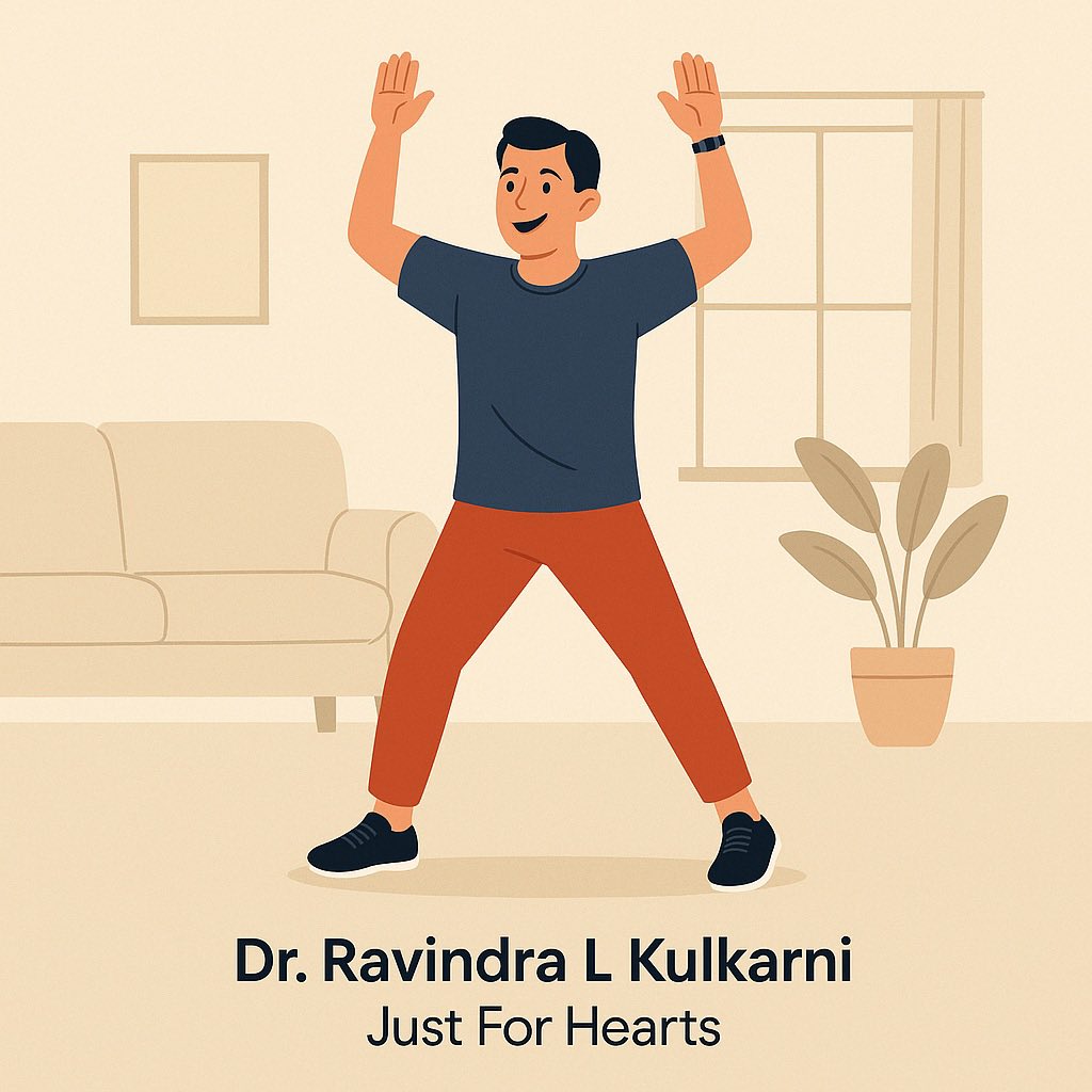 हृदय किती फिट आहे? – Heart Rate Recovery (HRR) टेस्ट करा!

•१ मिनिट Jumping Jacks किंवा Fast March करा (तुमच्यासाठी सुरक्षित वाटत असेल तर)
•लगेचच Heart Rate (HR) नोंदवा (smartwatch / fitness band / mobile app)
•१ मिनिट आराम करून पुन्हा HR नोंदवा

काय कळते?
•HRR = पहिल्या HR –