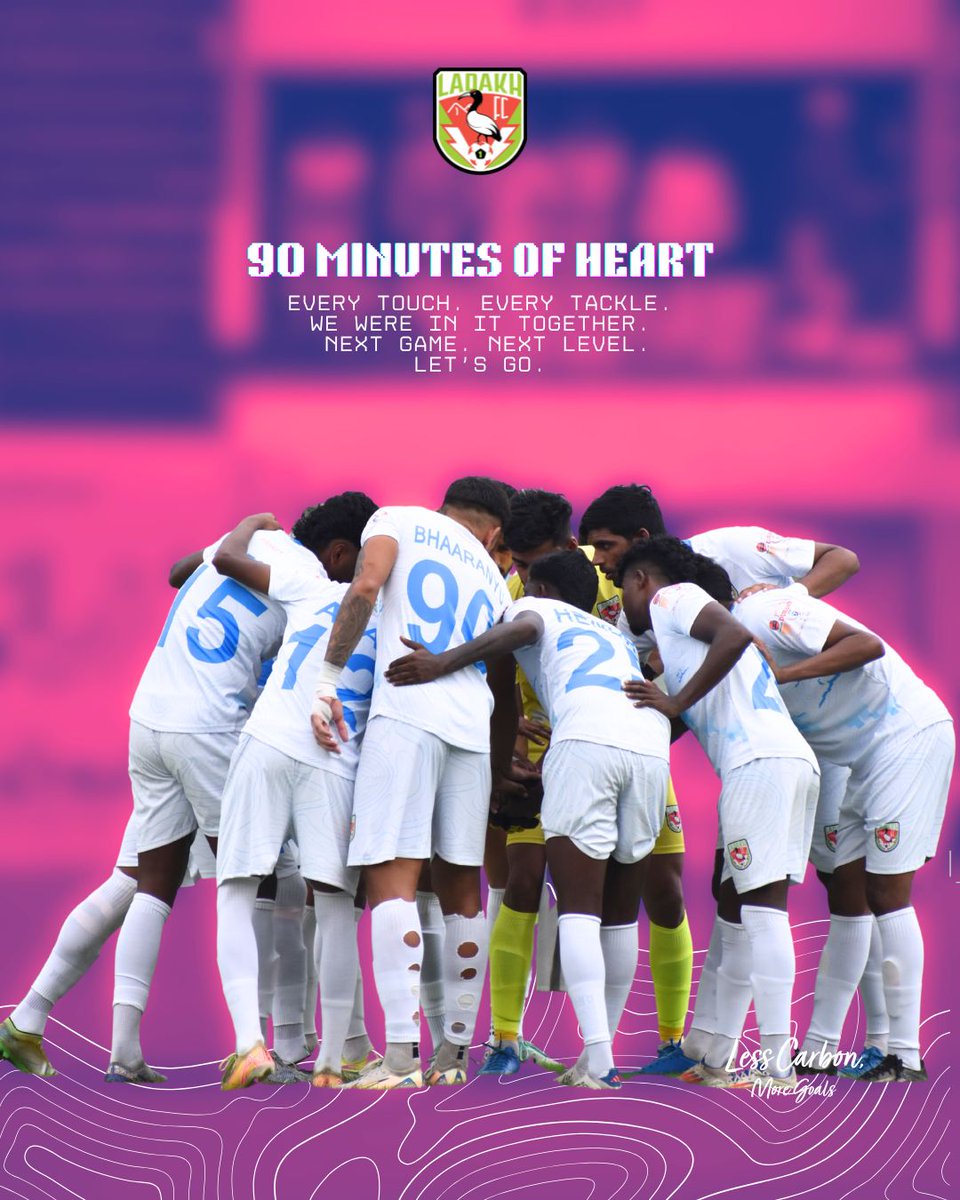 1LadakhFC's tweet photo. 90 minutes of pure heart.
Every touch, every tackle โ we stood as one.
Didnโt just play, we owned the moment.
Time to reset, refocus, and rise.
Next game. Next level. Letโs go
#1lfc #ladakh #lesscarbon #moregoals #134thEditionofIndianOilDurandCup #jamshedpur https://t.co/3WQnAYkAPc