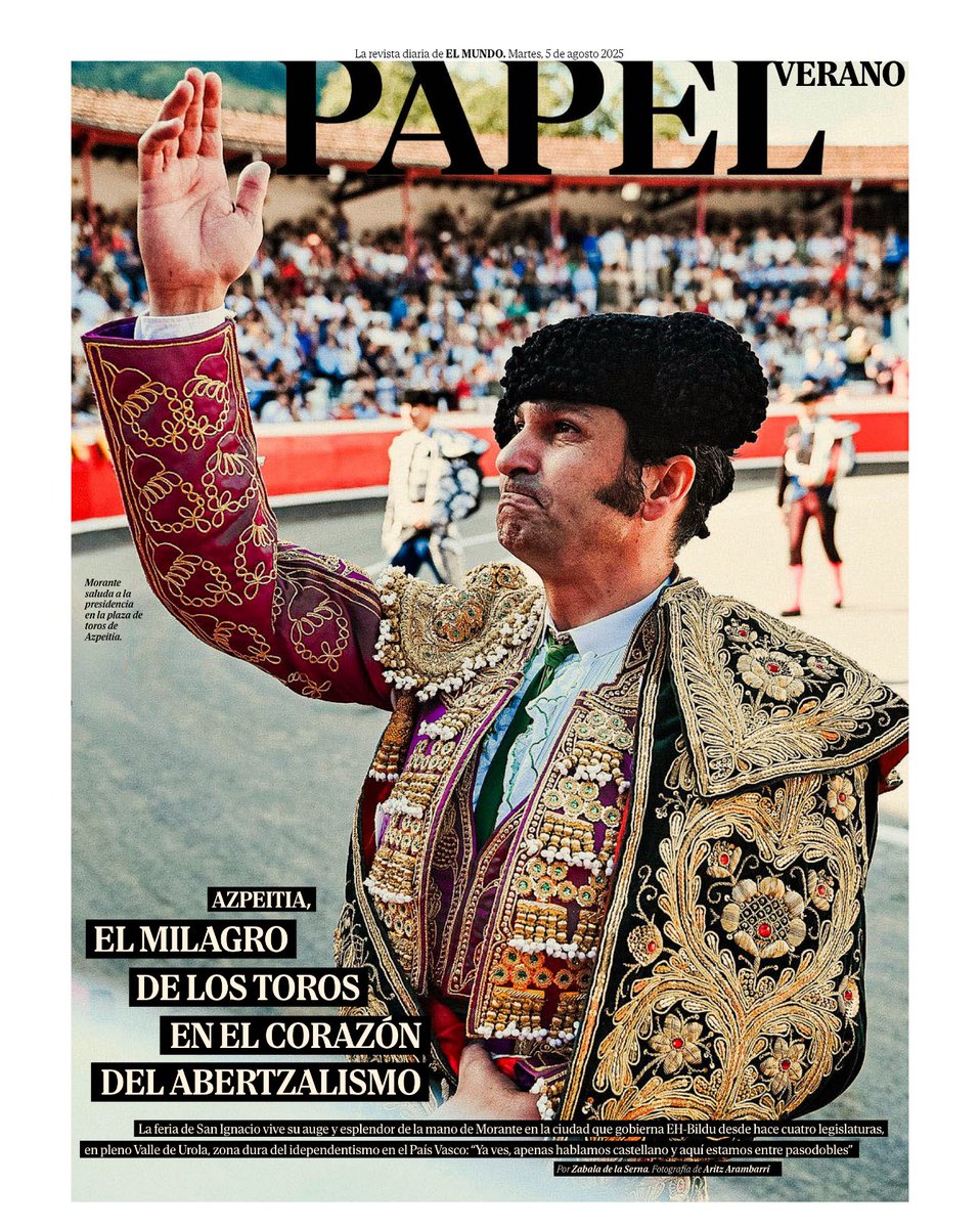 El Mundo Toros (@elmundotoros) on Twitter photo Azpeitia, el milagro de los toros en el corazón del abertzalismo, por <a href="/zabaladelaserna/">zabala de la serna</a>
👉 amp.elmundo.es/papel/historia… Azpeitia, el milagro de los toros en el corazón del abertzalismo, por <a href="/zabaladelaserna/">zabala de la serna</a>
👉 amp.elmundo.es/papel/historia…