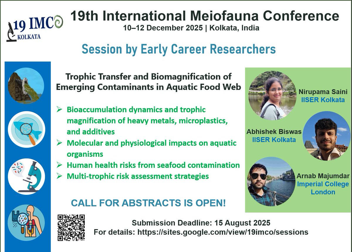Nirupama Saini (@nirupamasaini) on Twitter photo Submit your abstract at 19th International Meiofauna Conference <a href="/19imco/">19IMCO</a>.
**** A dedicated session on emerging pollutants #microplastics #HeavyMetal by ECRs ****
@ArnabBioGeoC
<a href="/EcopIndia_node/">Early Career Ocean Professionals - India Node</a> <a href="/_ICONEC/">ICONEC Hub</a> <a href="/OpenSpecy/">Open Specy #MicroplasticSpectra</a> <a href="/bruker/">Bruker</a> <a href="/zeiss_micro/">ZEISS Microscopy</a> <a href="/thermosciEMSpec/">Microscopy & Spectroscopy</a> <a href="/Plasticsimpact/">Plastics impact campaign</a> Submit your abstract at 19th International Meiofauna Conference <a href="/19imco/">19IMCO</a>.
**** A dedicated session on emerging pollutants #microplastics #HeavyMetal by ECRs ****
@ArnabBioGeoC
<a href="/EcopIndia_node/">Early Career Ocean Professionals - India Node</a> <a href="/_ICONEC/">ICONEC Hub</a> <a href="/OpenSpecy/">Open Specy #MicroplasticSpectra</a> <a href="/bruker/">Bruker</a> <a href="/zeiss_micro/">ZEISS Microscopy</a> <a href="/thermosciEMSpec/">Microscopy & Spectroscopy</a> <a href="/Plasticsimpact/">Plastics impact campaign</a>