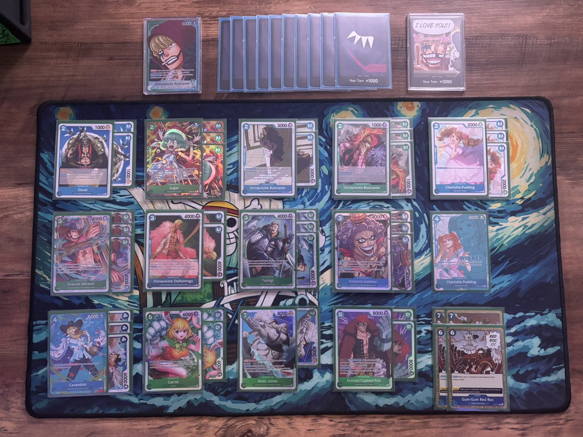 Green/Blue Rosinante Win Yesterday! ✌️

Record: 3-0 🏆
⚫️ Teach - ✅ (Second)
🔵🟣 Luffy - ✅ (Second)
🟢🟡 Law - ✅ (First)