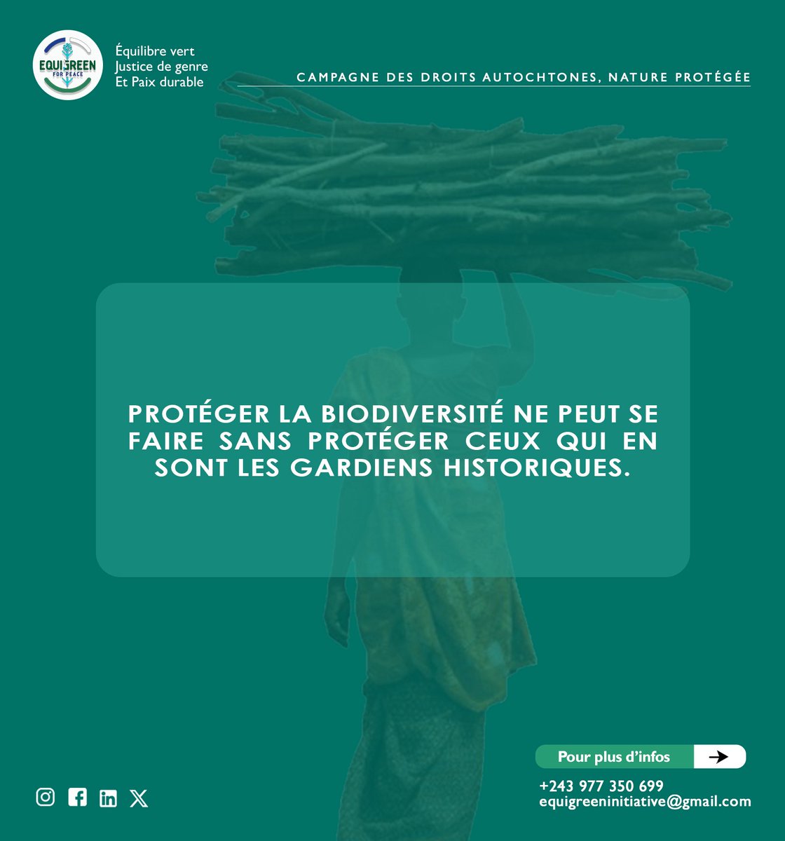L’homme vit de la terre et la terre subsiste grâce à l’homme. Une vue d’ensemble de la question de conservation pourrait aboutir à des solutions plus durables.

#JIAutochtones25
#DroitsAutochtones
#ConservationInclusive