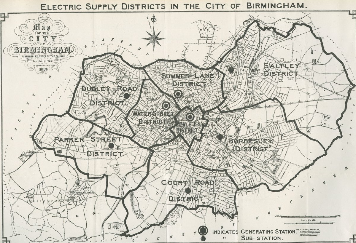 Birmingham Archives & Collections (@theironroom) on Twitter photo #MapOnATuesday This illuminating Electric Supply Birmingham District map of 1905. Included in a souvenir brochure for the opening of the Summer Lane generating station in Oct 1906. Reference - Birmingham Corp D/7 (384780) <a href="/LibraryofBham/">LibraryofBirmingham</a> #MapOnATuesday This illuminating Electric Supply Birmingham District map of 1905. Included in a souvenir brochure for the opening of the Summer Lane generating station in Oct 1906. Reference - Birmingham Corp D/7 (384780) <a href="/LibraryofBham/">LibraryofBirmingham</a>