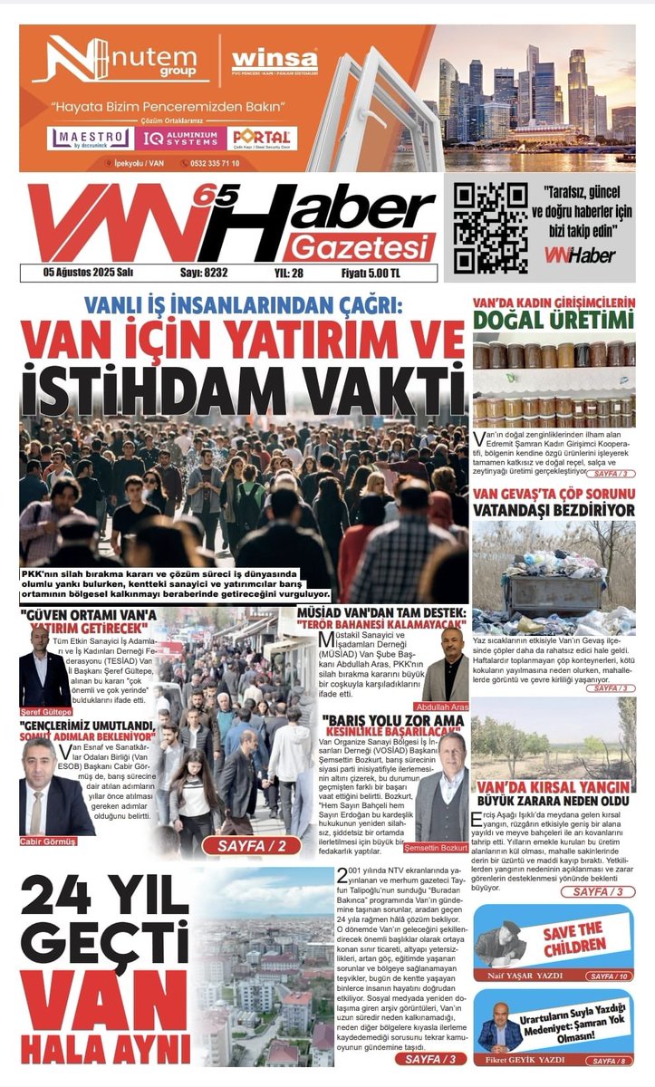 5 AĞUSTOS 2025 TARİHLİ GAZETE MANŞETİMİZ…