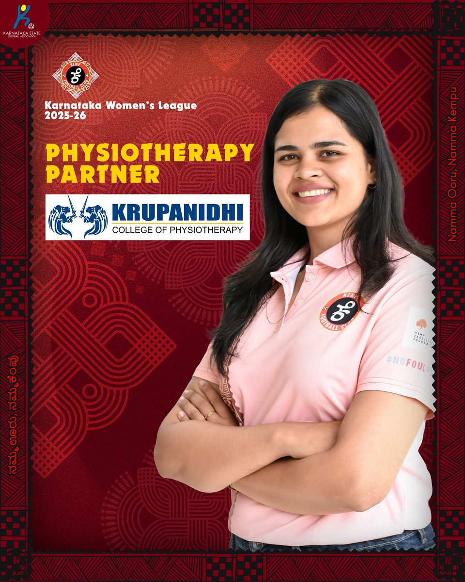 We’re excited to announce that Krupanidhi College of Physiotherapy continues as our Physiotherapy Partner for the second season in a row! 🏥⚽

Here’s to another season of teamwork, health, and success in the Karnataka Women’s League! 💪🙌