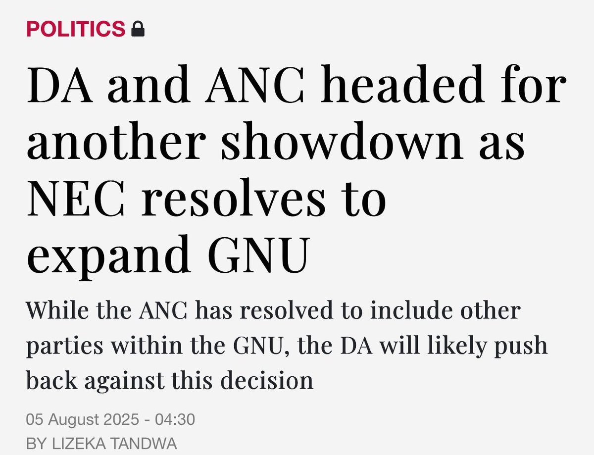 Phumlani M. Majozi (@phumlanimmajozi) on Twitter photo A <a href="/TimesLIVE/">Times LIVE</a> report on GNU politics this morning. This will be interesting to watch. #economy #politics #markets #GNU A <a href="/TimesLIVE/">Times LIVE</a> report on GNU politics this morning. This will be interesting to watch. #economy #politics #markets #GNU