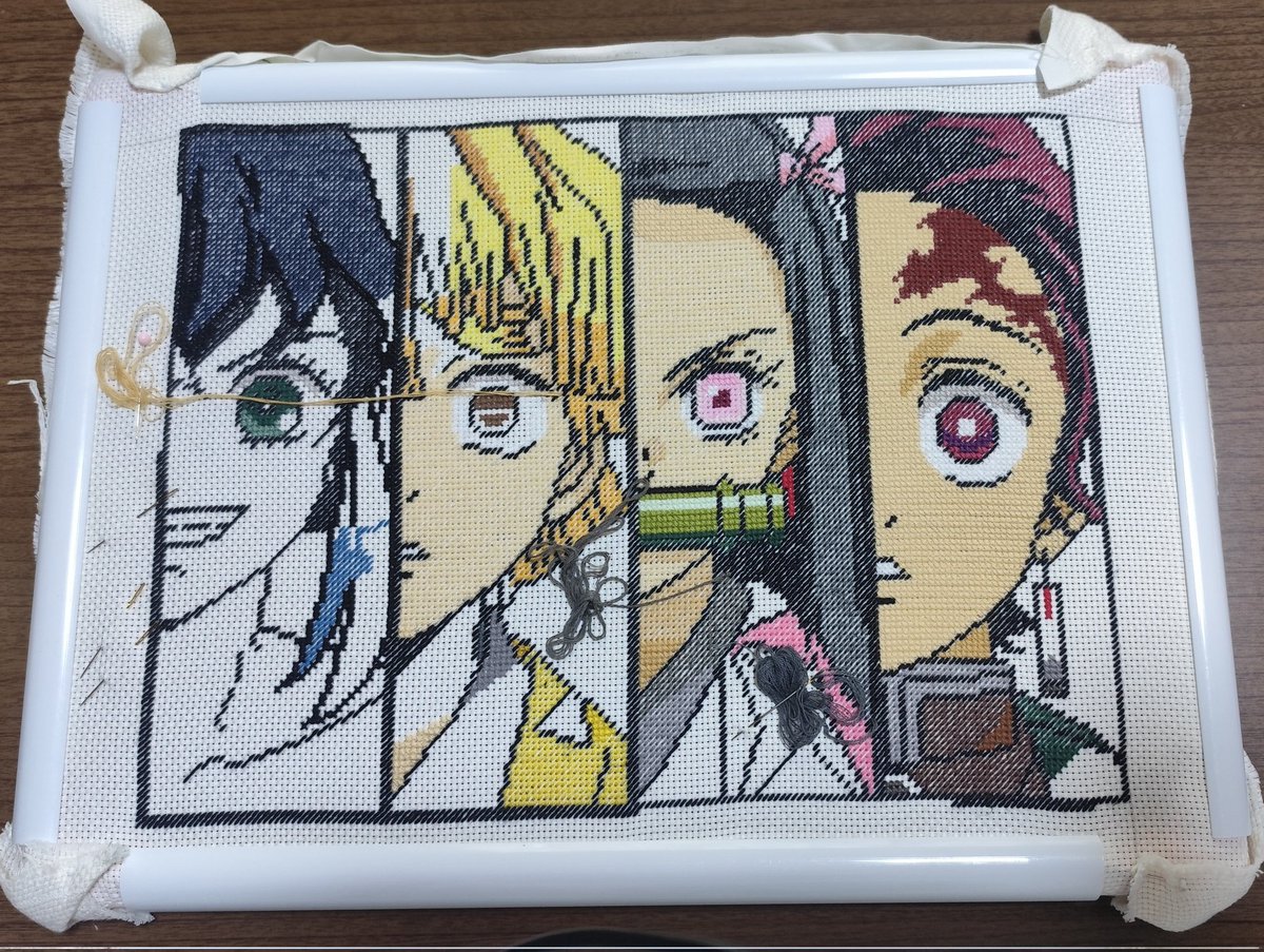 刺繍画 金の小づち 刺繍画 金の小づち