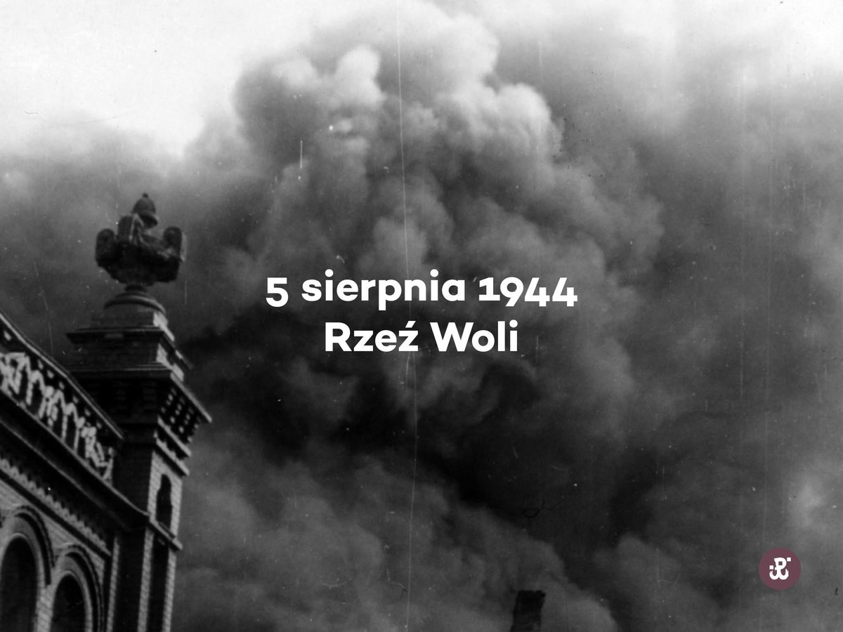 𝟱 𝘀𝗶𝗲𝗿𝗽𝗻𝗶𝗮 𝟭𝟵𝟰𝟰 𝗿𝗼𝗸𝘂 rozpoczęła się Rzeź Woli - masowa eksterminacja ludności warszawskiej Woli przez wojska niemieckie. Na rozkaz Hitlera w ciągu dwóch dni w brutalnych egzekucjach Niemcy zamordowali 57 tysięcy osób - bez względu na wiek i płeć.

Upamiętniając