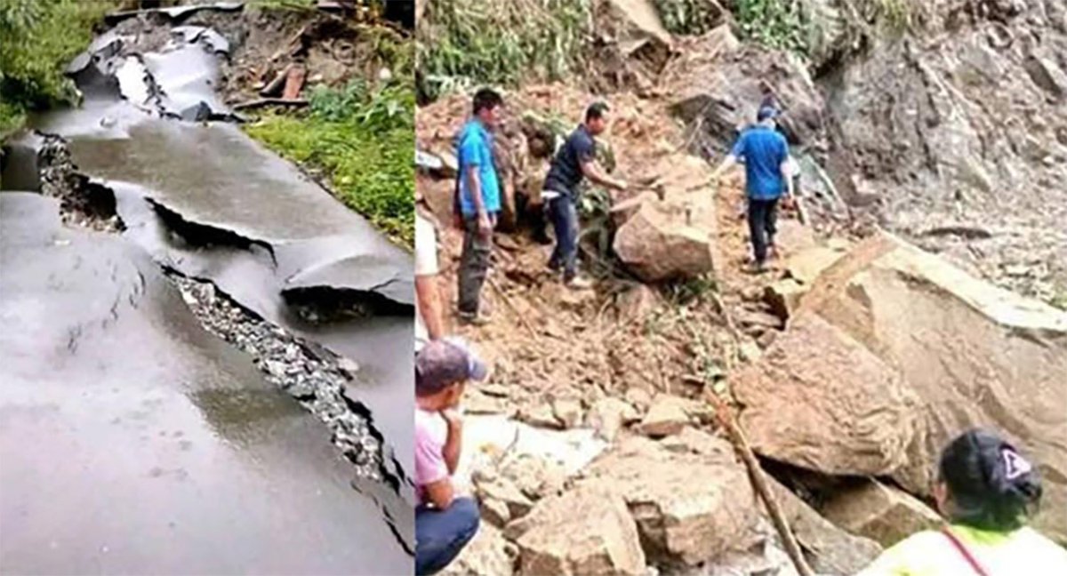 Vijaynagar remains cut off since May 30 | Many portions of Yachejolo-Gandhigram stretch caved in, restoration works on: DC arunachalobserver.org/2025/08/05/vij…