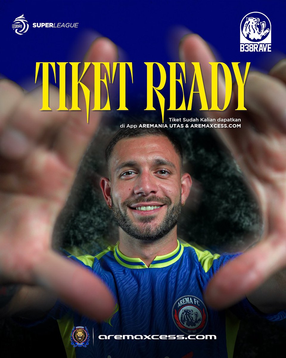 Arema FC (@aremafcofficial) on Twitter photo ๐๐ข๐ค๐๐ญ ๐๐ฎ๐๐๐ก โ๐๐๐๐๐ฒโ ๐๐๐ฐ๐๐ค! ๐๏ธ๐๏ธ๐
๐ฆ Amankan tiketmu sekarang, sampai bertemu di Kanjuruhan pekan depan!
๐ซ Tiket akan tersedia di:
๐ฑ Aplikasi: Aremania Utas
๐ Website: Aremaxcess (Open Sale: H-3)
#AremaFC #Aremania #SalamSatuJiwa
#BersinergiDalamSatuJiwa ๐๐ข๐ค๐๐ญ ๐๐ฎ๐๐๐ก โ๐๐๐๐๐ฒโ ๐๐๐ฐ๐๐ค! ๐๏ธ๐๏ธ๐
๐ฆ Amankan tiketmu sekarang, sampai bertemu di Kanjuruhan pekan depan!
๐ซ Tiket akan tersedia di:
๐ฑ Aplikasi: Aremania Utas
๐ Website: Aremaxcess (Open Sale: H-3)
#AremaFC #Aremania #SalamSatuJiwa
#BersinergiDalamSatuJiwa