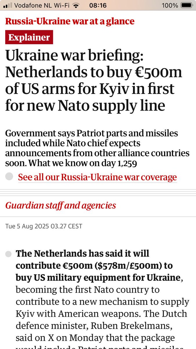 The stupid Dutch are going to finance the American proxy war ... the #trump effect with #rutte as the tribute collector