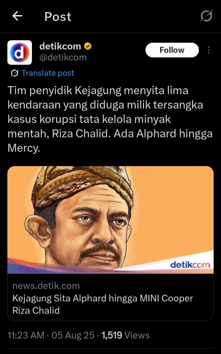 KEJAGUNG GASPOL 🔥

Sudah maksimal mengejar Riza Chalid:
🔹 Red Notice dilayangkan
🔹 Polri teruskan ke Interpol pusat
🔹 Aset disita: Alphard, Mercy, sampe MINI Cooper.

Tinggal satu harapan publik:
Semoga proses ini tuntas tas, tanpa amnesti atau abolisi di ujung cerita 😇
