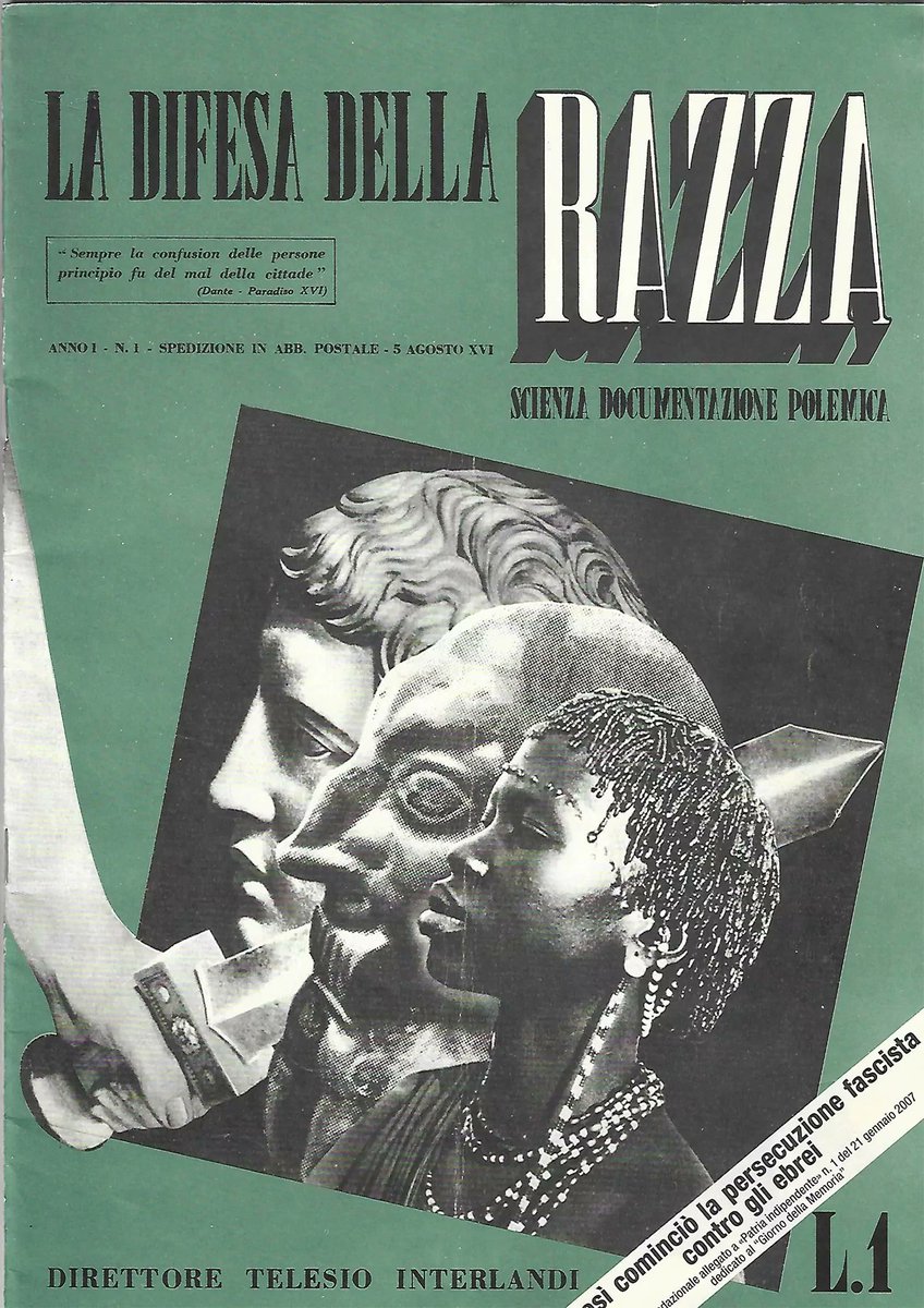 5 agosto 1938
Esce il primo numero del quindicinale "La difesa della razza", il principale strumento antisemita del regime fascista