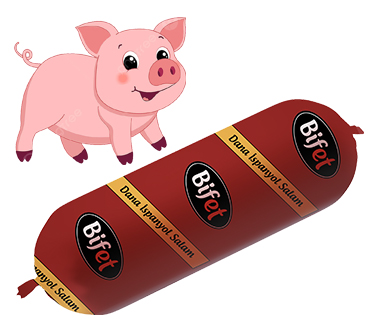 Kocaeli Çayırova'da bulunan BİFET Gıda Sanayi Ticaret Limited Şirketi'ne ait BİFET marka Dana İspanyol Salam (1545 gram) ürününün 2266 parti numarasında ''Domuz Eti'' tespit edildi.