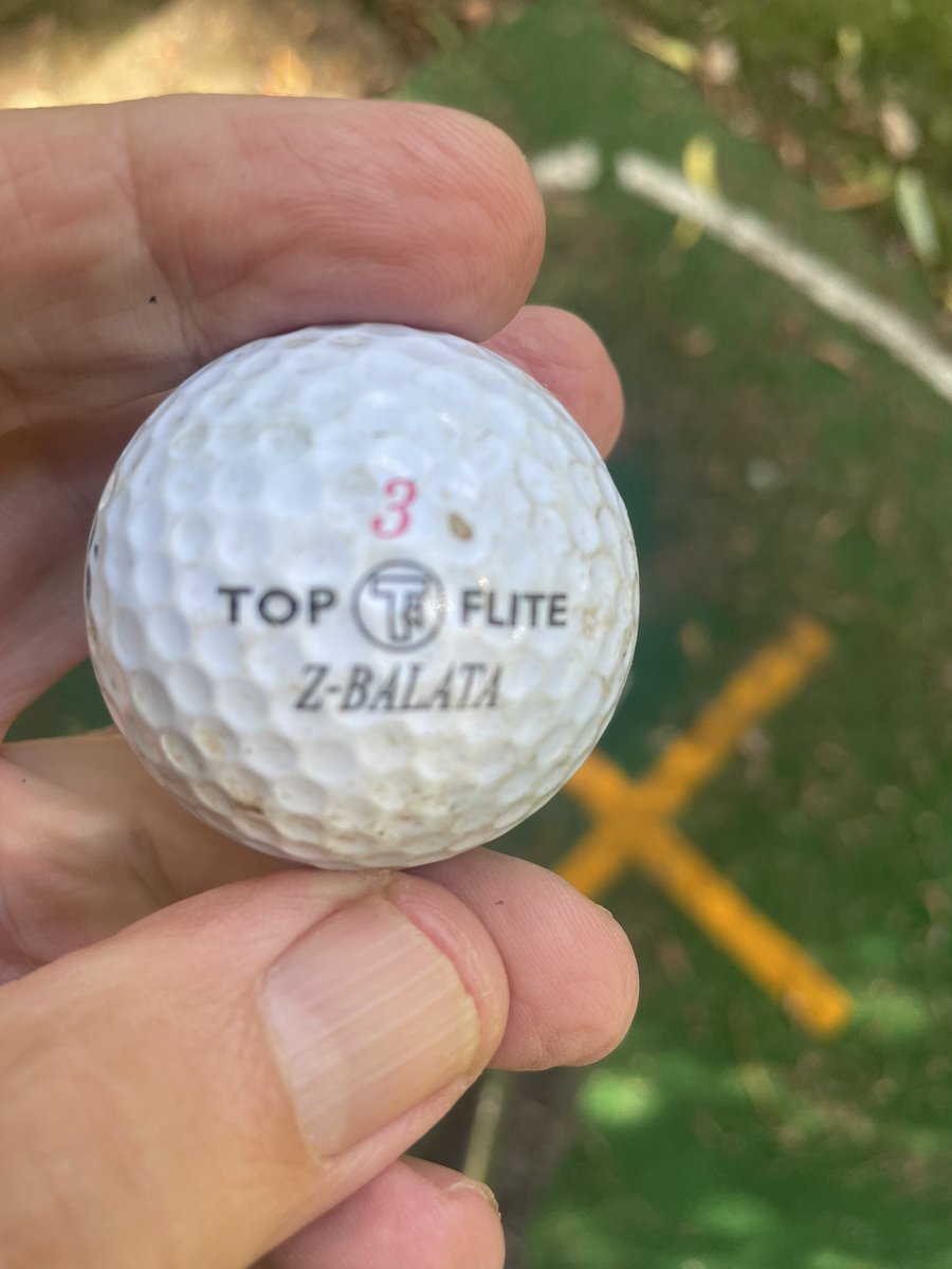 Who remembers these? Topflite balata found in my practice bag #golf
