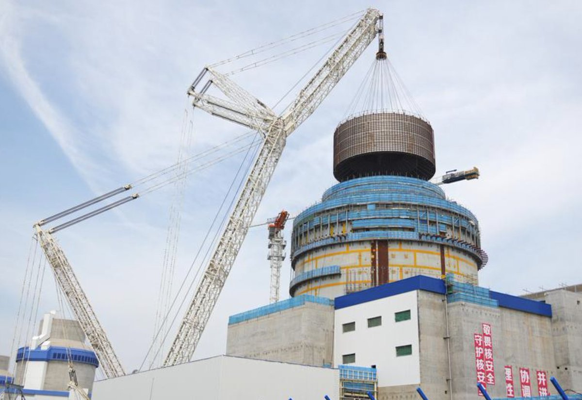 YtIfeng's tweet image. ⚡️ China’s Haiyang NPP Unit 3 clears major hurdle!
✅ All large modules installed | 419-ton CB20 in place
🔧 CAP1000 tech | 2027 operational target
🌍 #CleanEnergy #NuclearProgress
