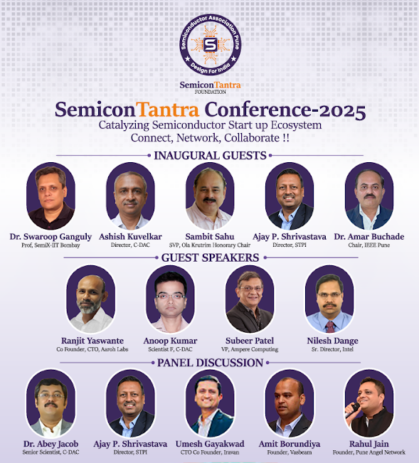 STPIPune's tweet photo. Shri Ajay P. Shrivastava, Director, STPI-Pune participated in SemiconTantra Conference-2025 held on 02 August 2025. The conference was focused to catalyze the semiconductor startup ecosystem and fostering innovation in the sector.

#STPIINDIA
@stpiindia @arvindtw https://t.co/6oTvp0CLNz