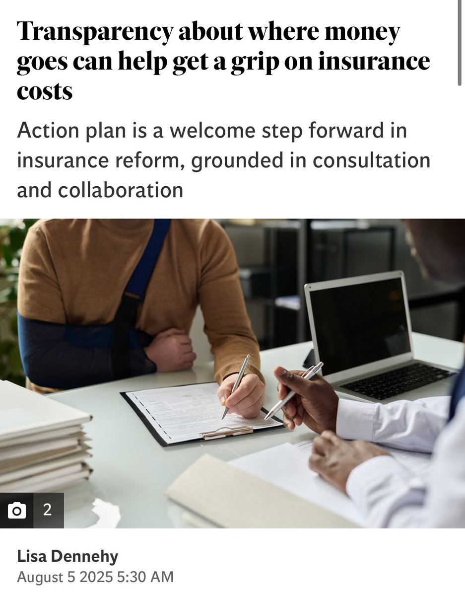 ‘Transparency about where money goes can help get a grip on insurance costs’

Undoubtedly many helpful reforms in the new action plan for insurance reform but a key priority must be addressing obscene insurer profits in the liability market. 

independent.ie/business/irish…