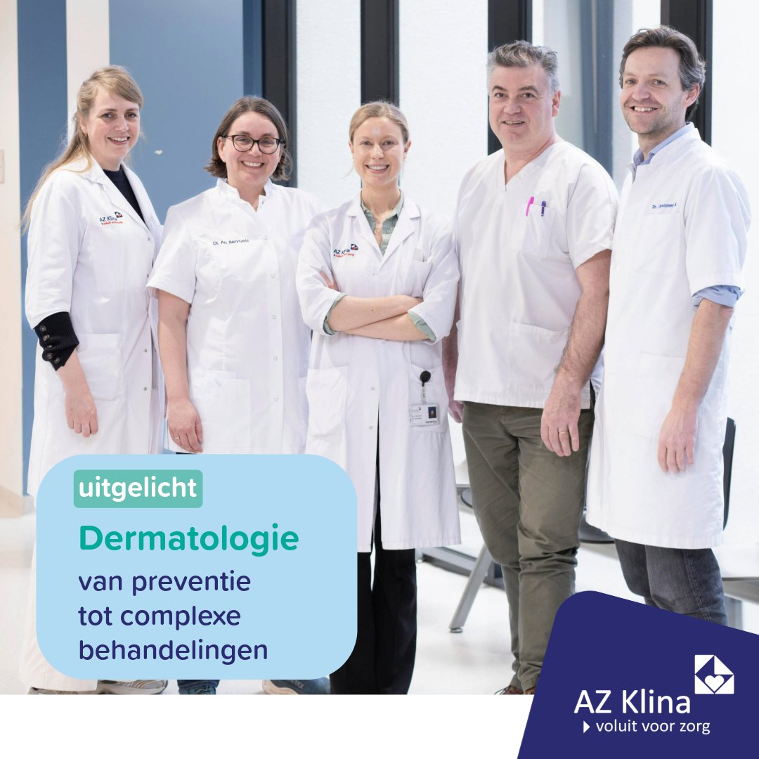 Allergieën, huidproblemen door een oncologische behandeling of een verdacht huidvlekje - de dermatologen in AZ Klina zien heel wat uiteenlopende aandoeningen.

Lees het artikel via onze website azklina.be/.../AZ%20Klina…...
#klinamagazine #dermatologie